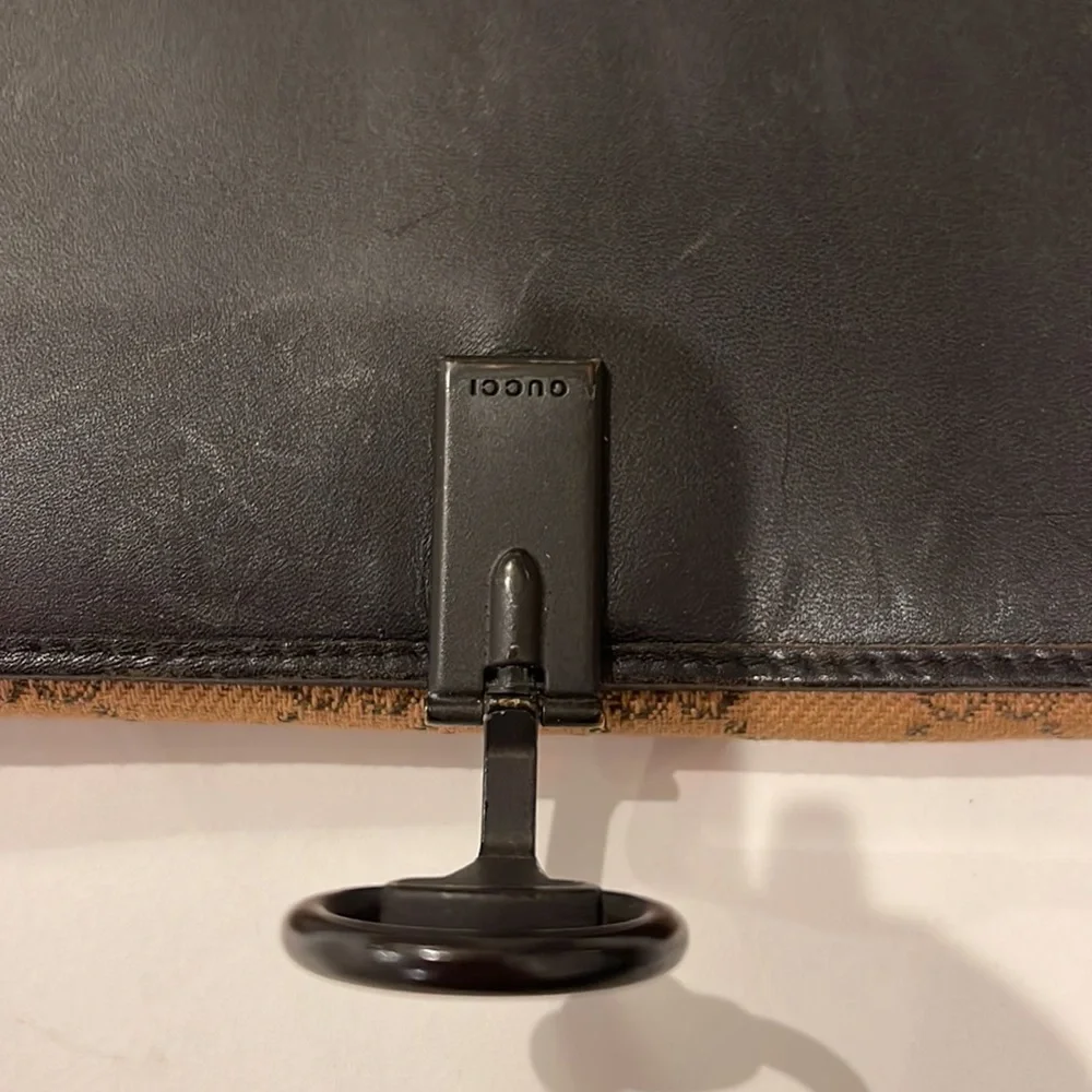 Gucci Authentic vintage Fabric/ Leather long Wallet with generic Chain - Picture 3 of 9